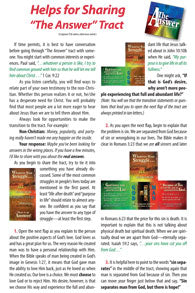 Helps for Sharing The Answer Tract